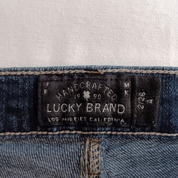 Lucky Brand Skinny Jeans Bridgette Dark Wash Blue Women's Size 26 - Picture 2 of 16